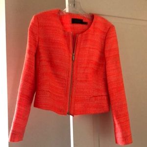 🧡Karen Millen Neon Orange Tweed Coat US8